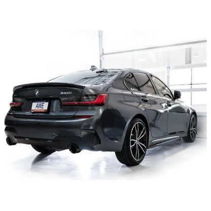 AWE 19-23 BMW 330i / 21-23 BMW 430i Base G2X Track Edition Axle Back Exhaust - Diamond Black - Get it from Bo