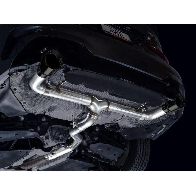 AWE 19-23 BMW 330i / 21-23 BMW 430i Base G2X Track Edition Axle Back Exhaust - Diamond Black - Get it from Bo