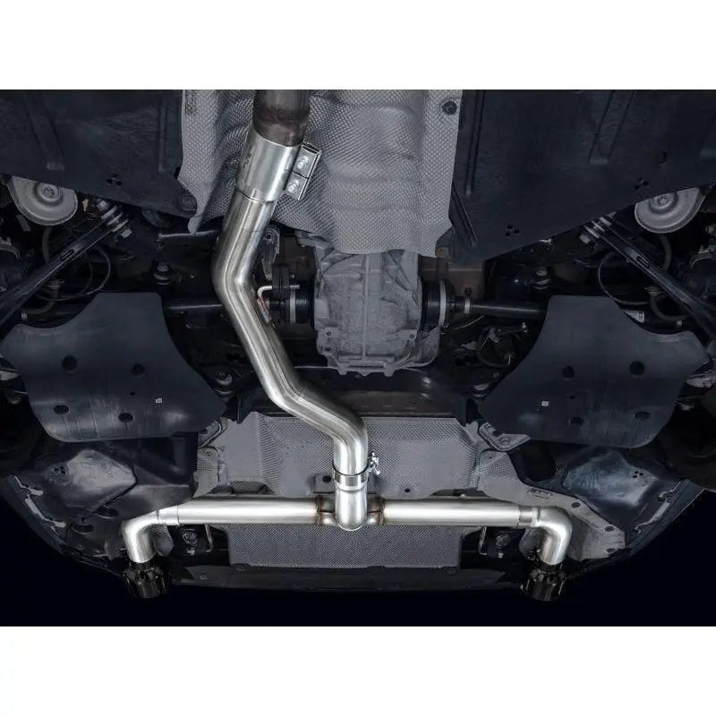 AWE 19-23 BMW 330i / 21-23 BMW 430i Base G2X Track Edition Axle Back Exhaust - Diamond Black - Get it from Bo
