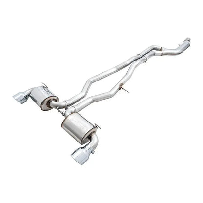 AWE 2020 Toyota Supra A90 Non-Resonated Touring Edition Exhaust - 5in Chrome Silver Tips NP Motorsports