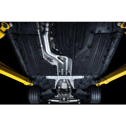 AWE 2020 Toyota Supra A90 Resonated Touring Edition Exhaust - 5in Chrome Silver Tips NP Motorsports