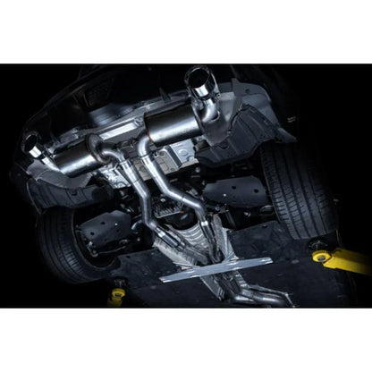 AWE 2020 Toyota Supra A90 Resonated Touring Edition Exhaust - 5in Chrome Silver Tips NP Motorsports