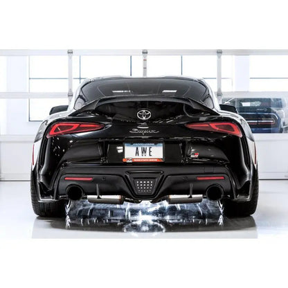 AWE 2020 Toyota Supra A90 Resonated Touring Edition Exhaust - 5in Diamond Black Tips NP Motorsports
