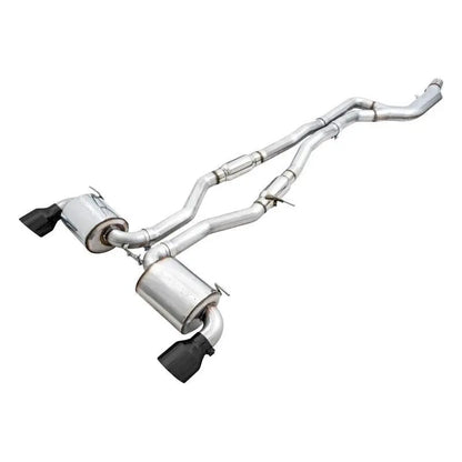 AWE 2020 Toyota Supra A90 Resonated Touring Edition Exhaust - 5in Diamond Black Tips NP Motorsports