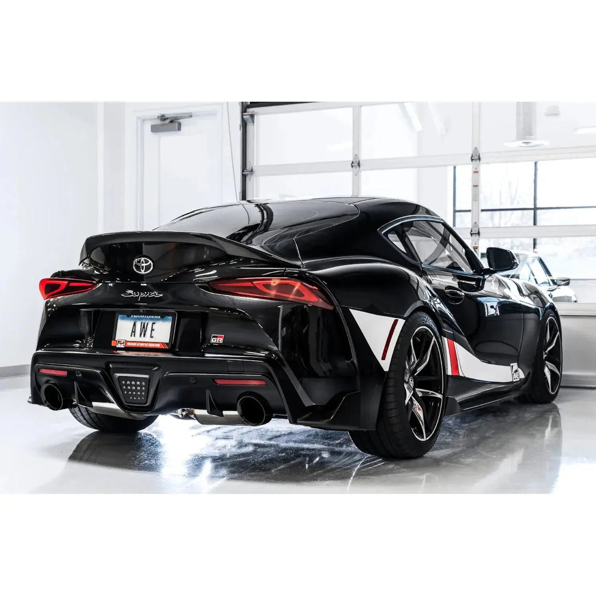 AWE 2020+ Toyota Supra A90 Resonated Track Edition Exhaust - 5in Diamond Black Tips - Get it from Bo
