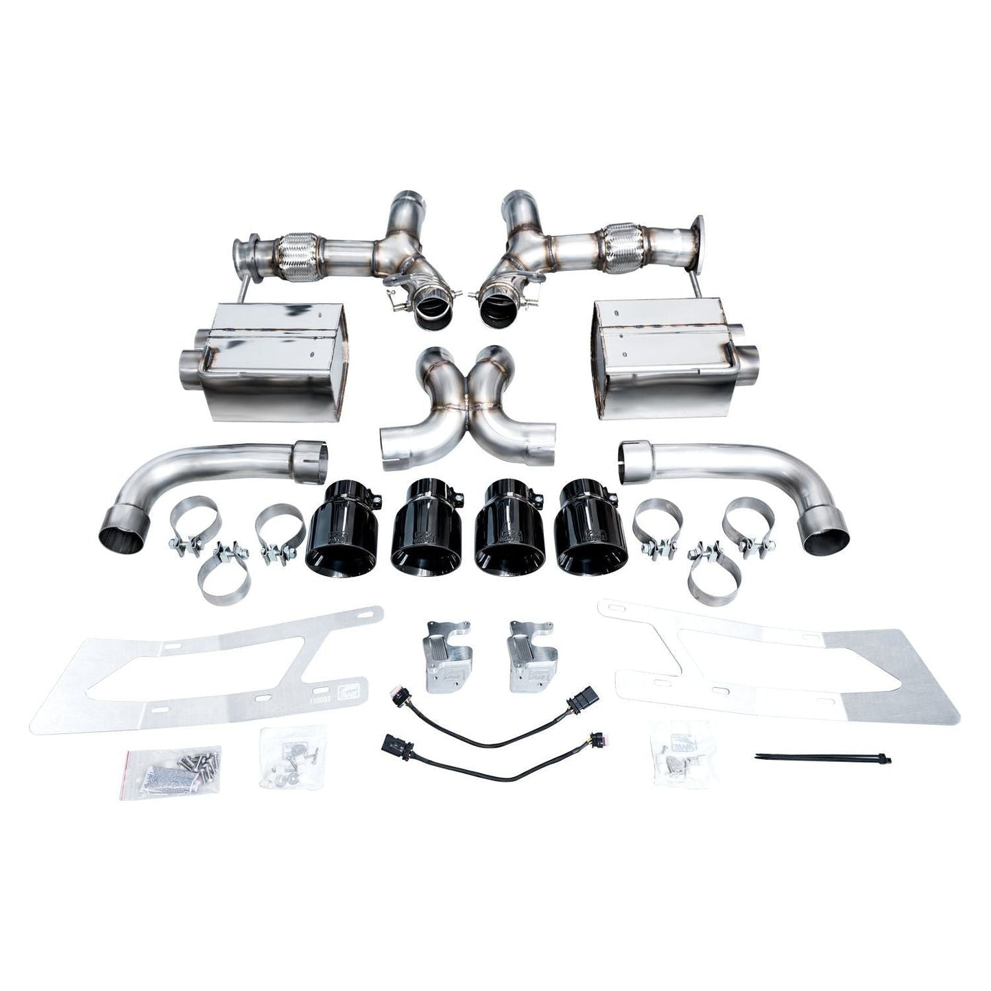 AWE 2023+ C8 Corvette Z06 SwitchPath Cat-Back Exhaust - Diamond Black Tips NP Motorsports