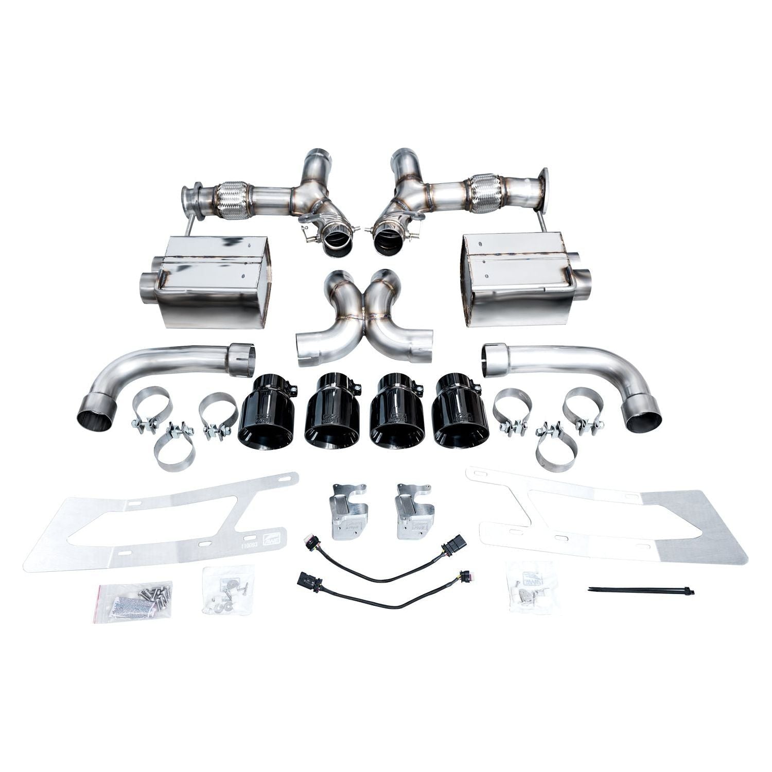 AWE 2023+ C8 Corvette Z06 SwitchPath Cat-Back Exhaust - Diamond Black Tips NP Motorsports