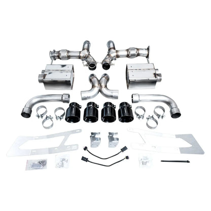 AWE 2023+ C8 Corvette Z06 SwitchPath Cat-Back Exhaust - Diamond Black Tips NP Motorsports