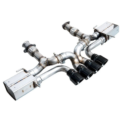 AWE 2023+ C8 Corvette Z06 SwitchPath Cat-Back Exhaust - Diamond Black Tips NP Motorsports