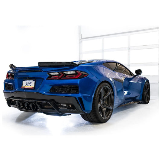 AWE 2023+ C8 Corvette Z06 SwitchPath Cat-Back Exhaust - Diamond Black Tips NP Motorsports