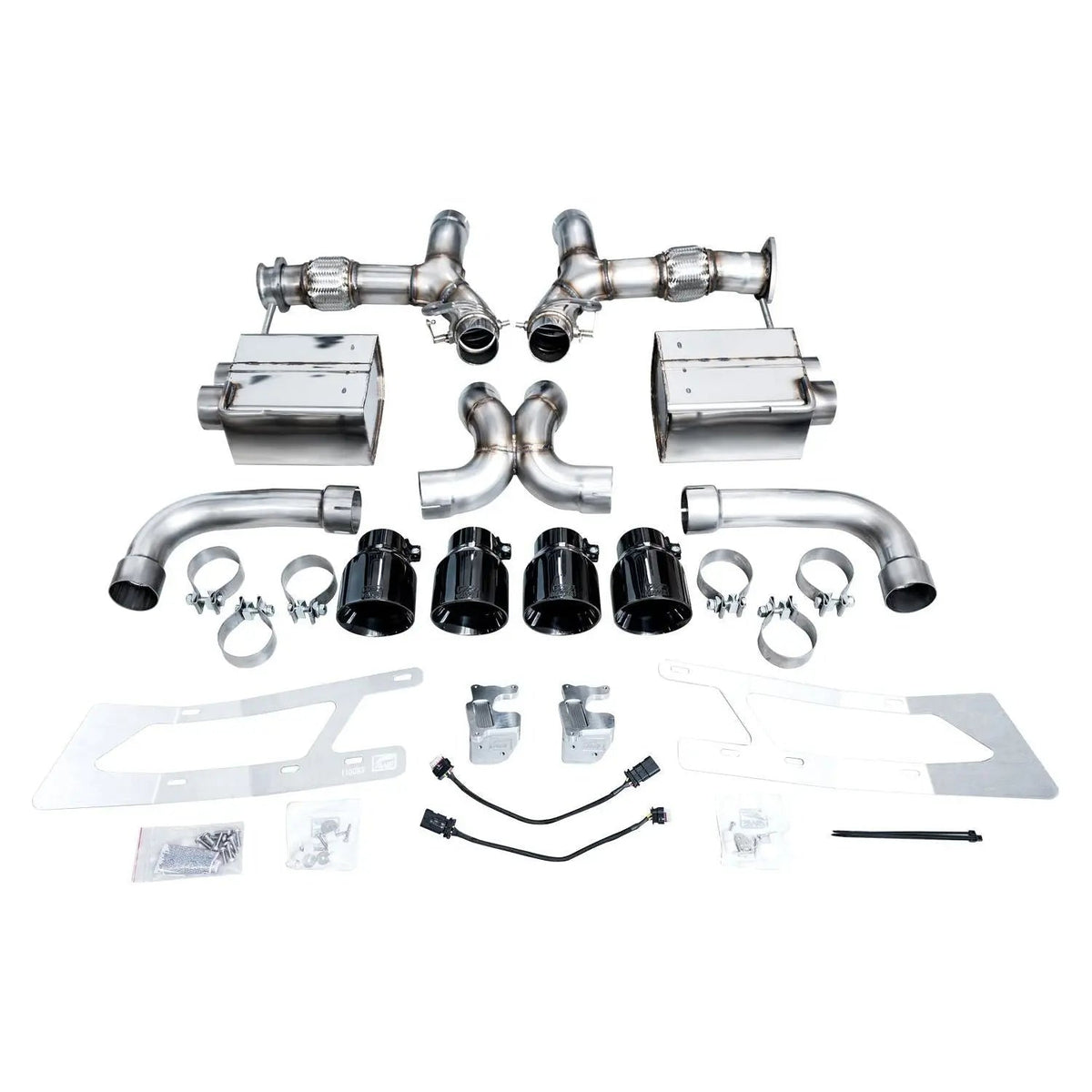 AWE 2023+ C8 Corvette Z06 SwitchPath Cat-Back Exhaust - Diamond Black Tips - Get it from Bo