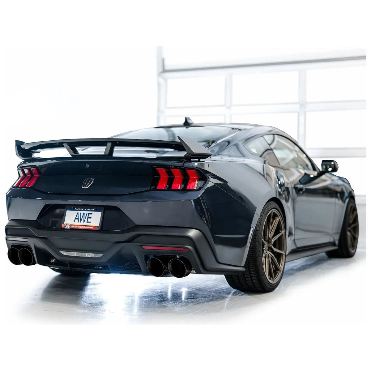 AWE 2024 Ford Mustang Dark Horse S650 RWD SwitchPath Catback Exhaust w/ Quad Diamond Black Tips - Get it from Bo