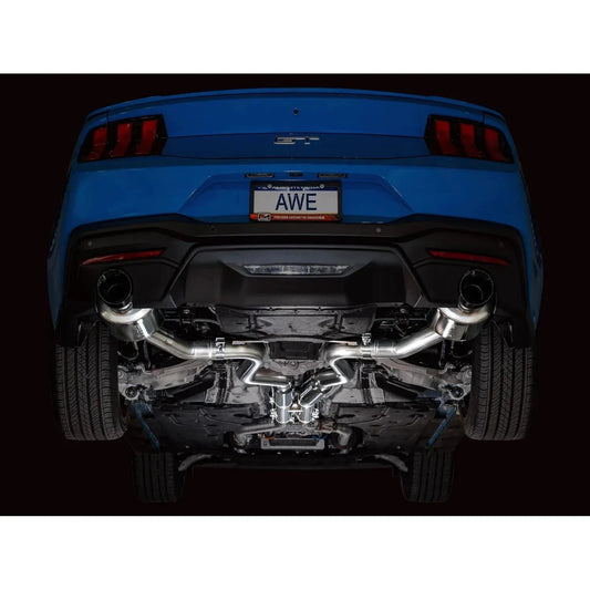AWE 2024 Ford Mustang GT Fastback S650 RWD Touring Catback Exhaust w/ Dual Diamond Black Tips NP Motorsports