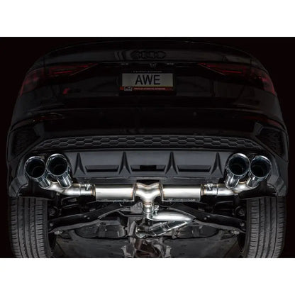 AWE 22-24 Audi 8Y S3 Touring Edition Exhaust - Chrome Silver Tips - Get it from Bo