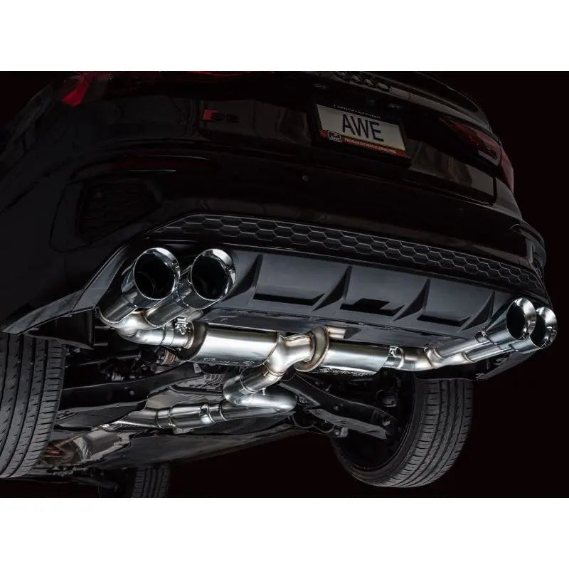 AWE 22-24 Audi 8Y S3 Touring Edition Exhaust - Chrome Silver Tips - Get it from Bo