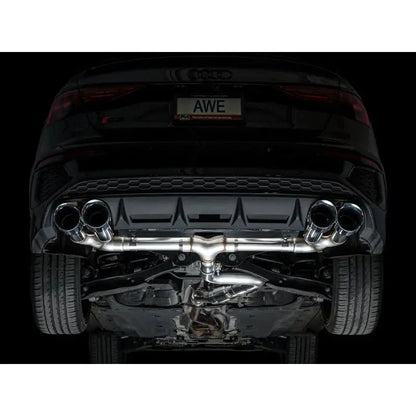 AWE 22-24 Audi 8Y S3 Track Edition Exhaust - Chrome Silver Tips - Get it from Bo