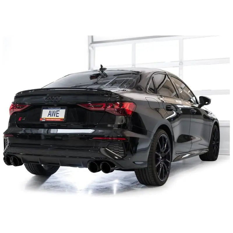 AWE 22-24 Audi 8Y S3 Track Edition Exhaust - Diamond Black Tips - Get it from Bo