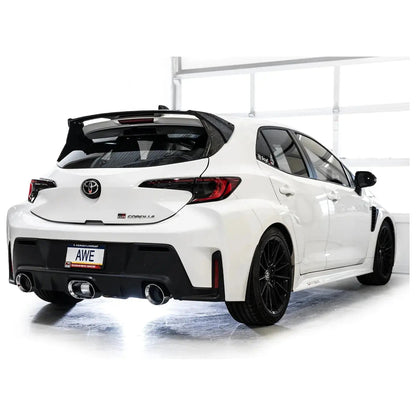 AWE 23-24 Toyota GR Corolla Track Edition Catback Exhaust - Chrome Silver Tips - Get it from Bo