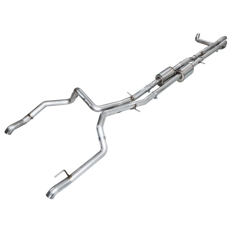 AWE 4th Gen GM 1500 6.2L Catback Split Rear Exit (w/ Bumper Cutouts) - OE Tips - Get it from Bo