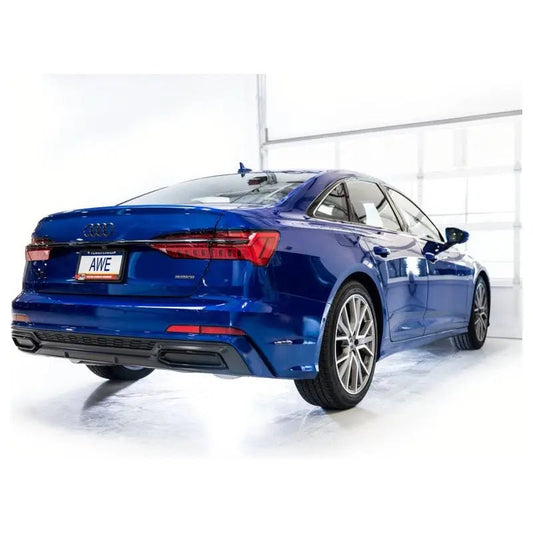AWE Audi 2019-2023 C8 A6/A7 3.0T Touring Edition Cat-back Exhaust- Turn Downs - Get it from Bo