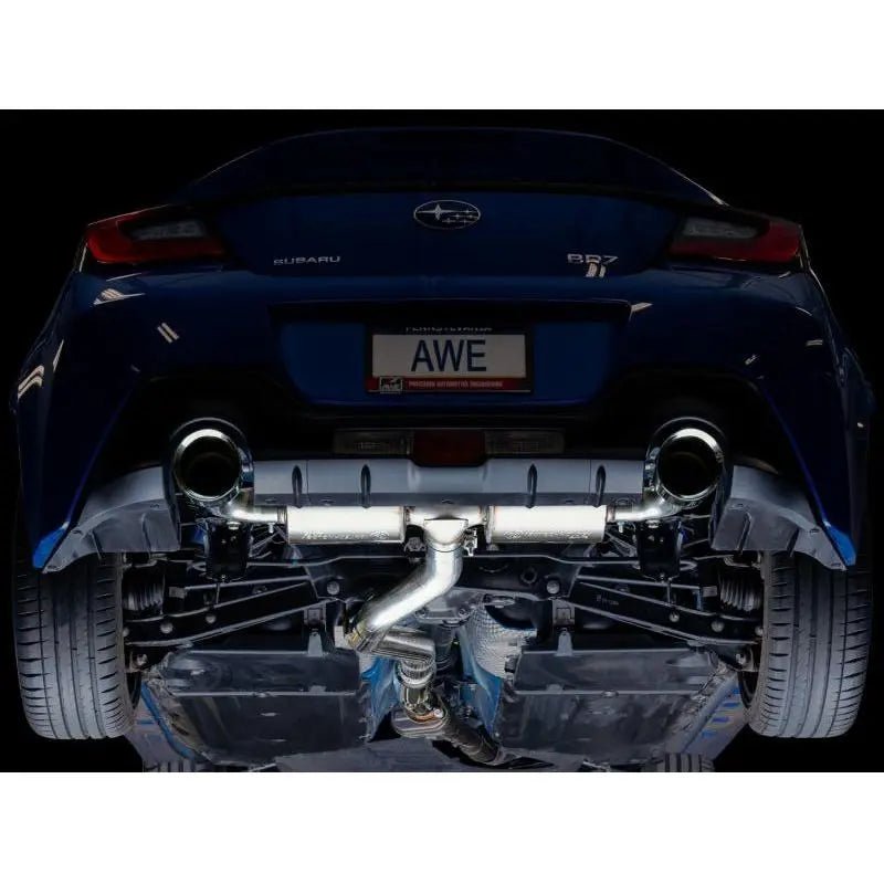 AWE Subaru BRZ/ Toyota GR86/ Toyota 86 Touring Edition Cat-Back Exhaust- Chrome Silver Tips - Get it from Bo