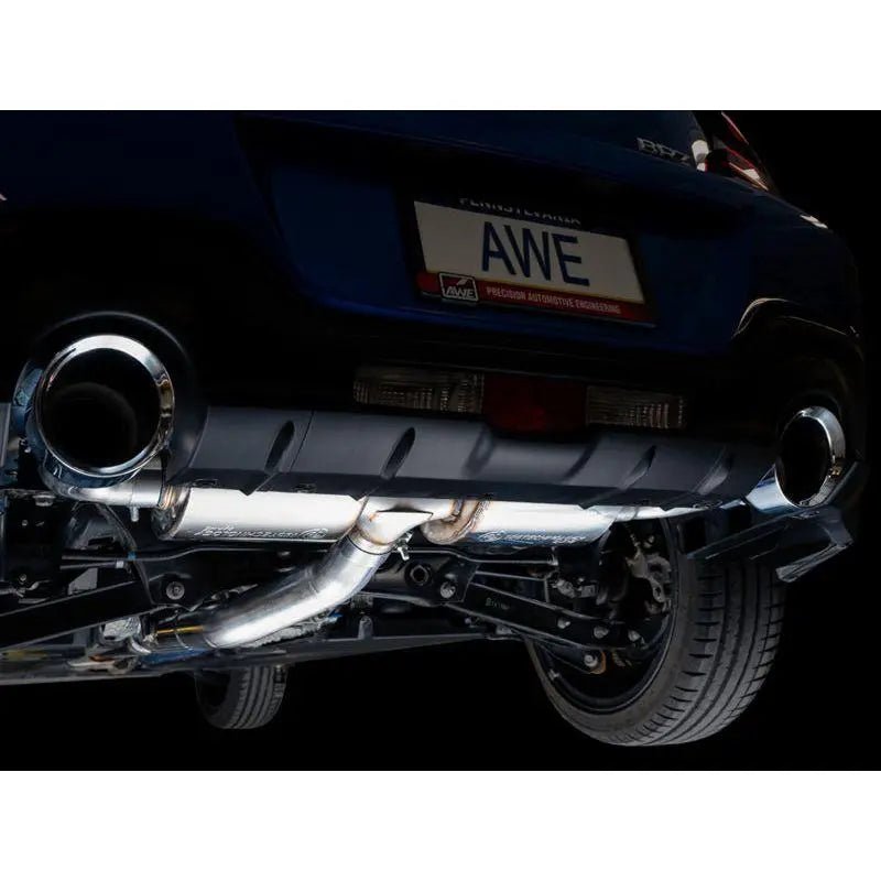 AWE Subaru BRZ/ Toyota GR86/ Toyota 86 Touring Edition Cat-Back Exhaust- Chrome Silver Tips - Get it from Bo