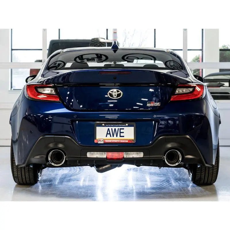AWE Subaru BRZ/ Toyota GR86/ Toyota 86 Touring Edition Cat-Back Exhaust- Chrome Silver Tips - Get it from Bo