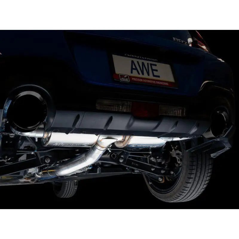 AWE Subaru BRZ/ Toyota GR86/ Toyota 86 Touring Edition Cat-Back Exhaust- Diamond Black Tips - Get it from Bo