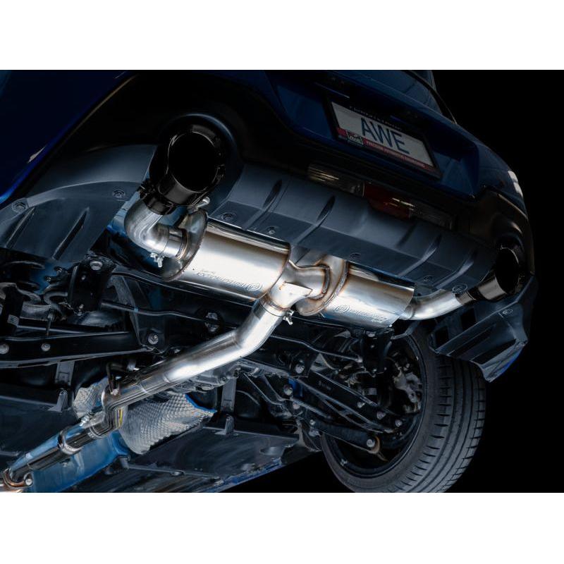 AWE Subaru BRZ/ Toyota GR86/ Toyota 86 Touring Edition Cat-Back Exhaust- Diamond Black Tips NP Motorsports