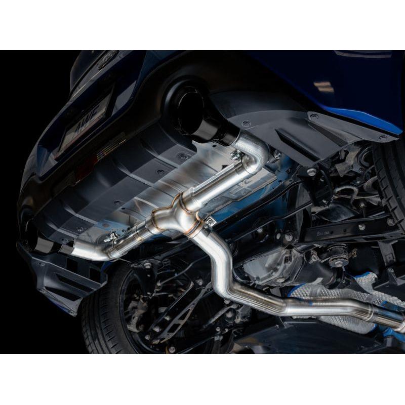 AWE Subaru BRZ / Toyota GR86 / Toyota 86 Track Edition Cat-Back Exhaust- Diamond Black Tips NP Motorsports