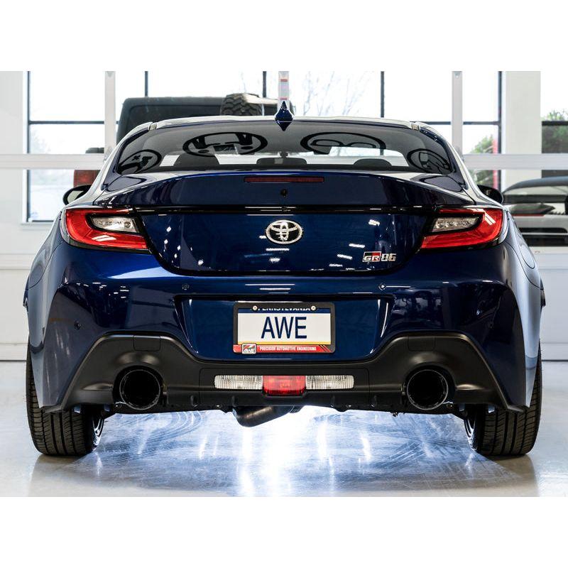 AWE Subaru BRZ / Toyota GR86 / Toyota 86 Track Edition Cat-Back Exhaust- Diamond Black Tips NP Motorsports