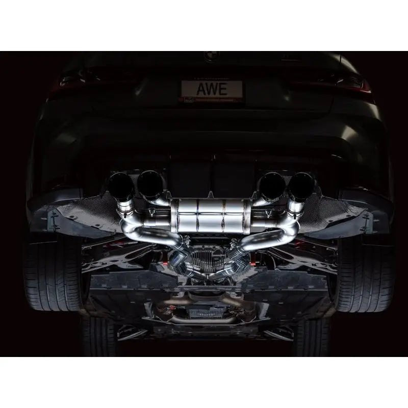 AWE SwitchPath Catback Exhaust for BMW G8X M3/M4 - Diamond Black Tips - Get it from Bo