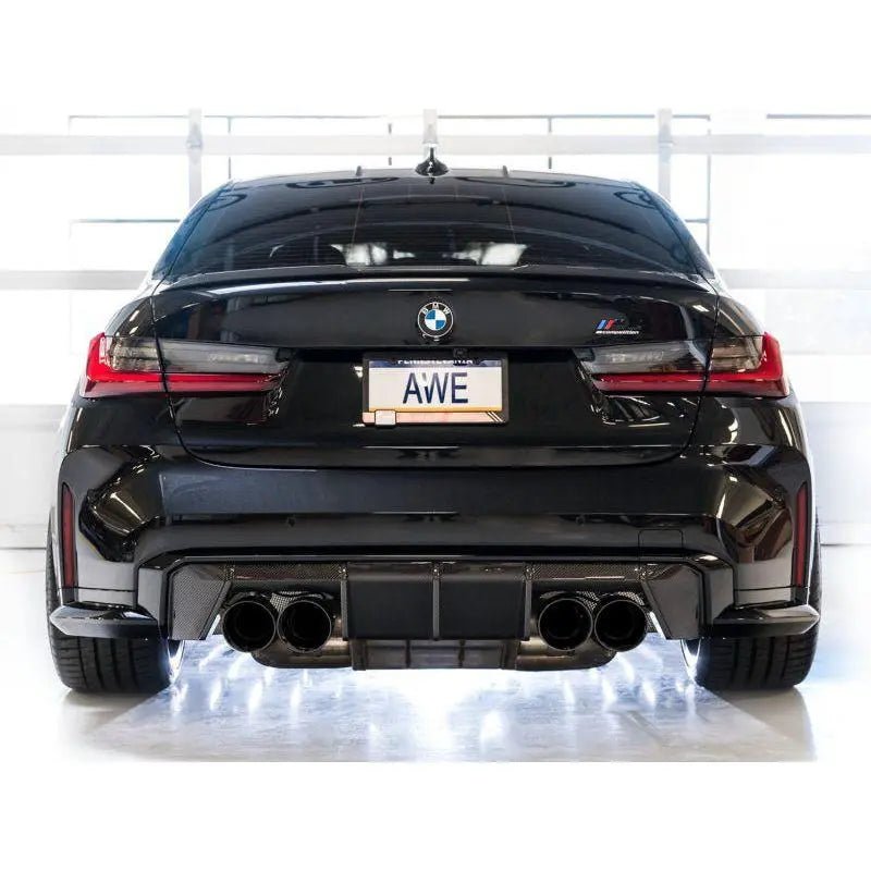 AWE Track Edition Catback Exhaust for BMW G8X M3/M4 - Diamond Black Tips - Get it from Bo