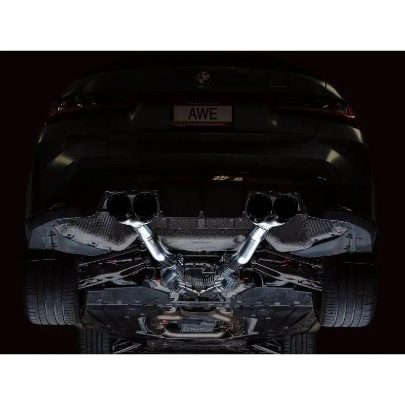 AWE Track Edition Catback Exhaust for BMW G8X M3/M4 - Diamond Black Tips - Get it from Bo