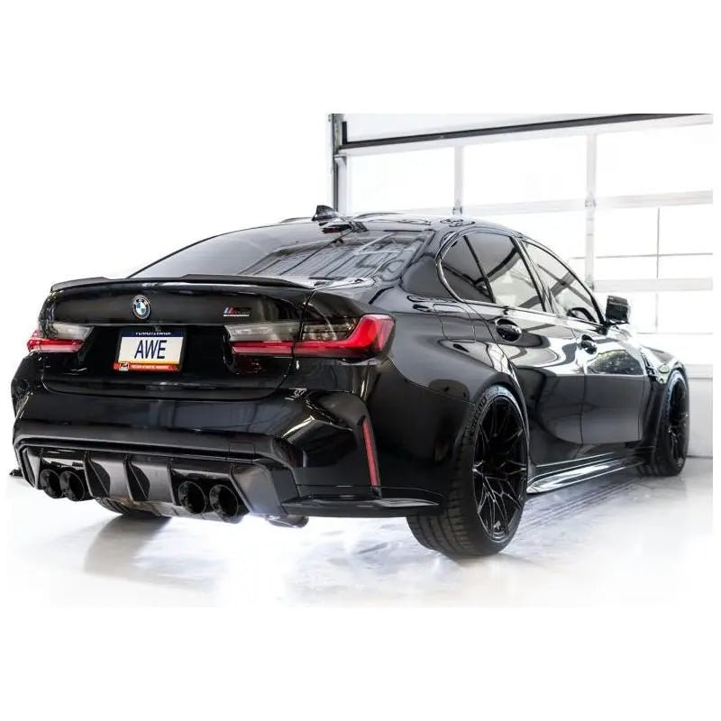 AWE Track Edition Catback Exhaust for BMW G8X M3/M4 - Diamond Black Tips - Get it from Bo