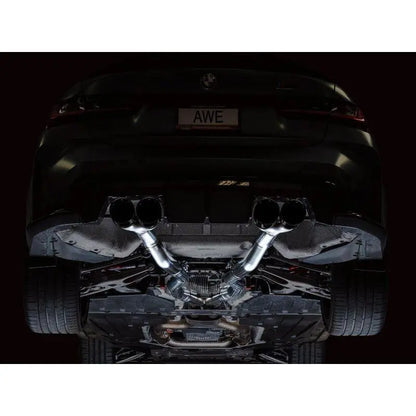 AWE Track Edition Catback Exhaust for BMW G8X M3/M4 - Diamond Black Tips NP Motorsports