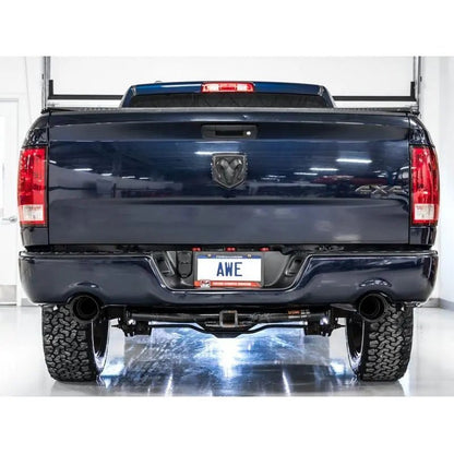 AWE Tuning 09-18 RAM 1500 5.7L (w/Cutouts) 0FG Dual Rear Exit Cat-Back Exhaust - Diamond Black Tips - Get it from Bo