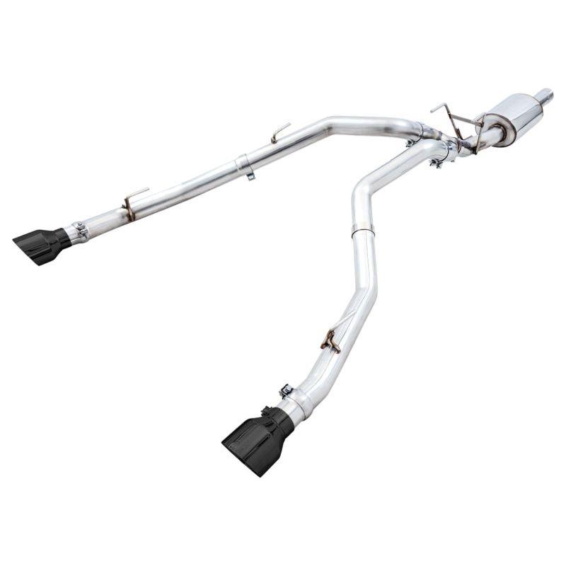 AWE Tuning 09-18 RAM 1500 5.7L (w/Cutouts) 0FG Dual Rear Exit Cat-Back Exhaust - Diamond Black Tips NP Motorsports