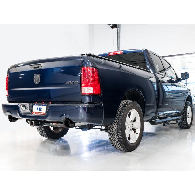AWE Tuning 09-18 RAM 1500 5.7L (w/Cutouts) 0FG Dual Rear Exit Cat-Back Exhaust - Diamond Black Tips NP Motorsports