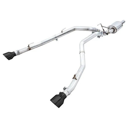 AWE Tuning 09-18 RAM 1500 5.7L (w/Cutouts) 0FG Dual Rear Exit Cat-Back Exhaust - Diamond Black Tips - Get it from Bo