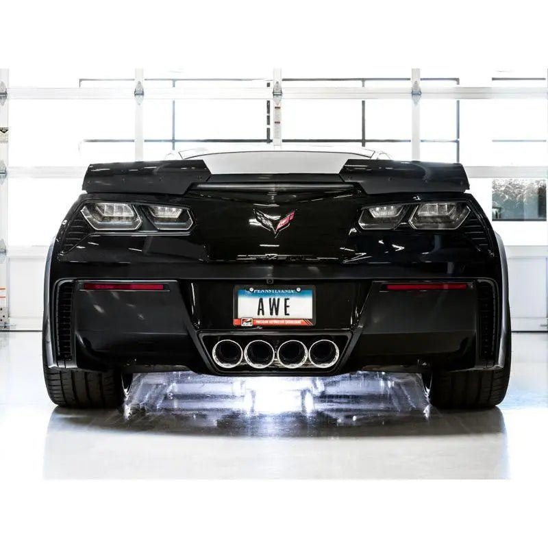 AWE Tuning 14-19 Chevy Corvette C7 Z06/ZR1 (w/o AFM) Track Edition Axle-Back Exhaust w/Chrome Tips - Get it from Bo