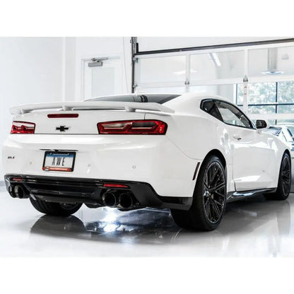 AWE Tuning 16-19 Chevrolet Camaro SS Axle-back Exhaust - Touring Edition (Quad Diamond Black Tips) NP Motorsports