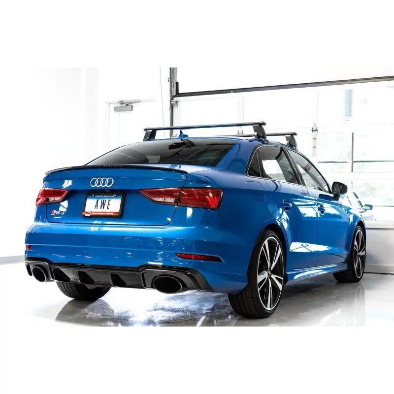 AWE Tuning 17-19 Audi RS3 8V Track Edition Exhaust - Diamond Black Tips RS-Style Tips - Get it from Bo