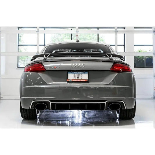 AWE Tuning 18-19 Audi TT RS 8S/RK3 2.5L Turbo Track Edition Exhaust - Diamond Black RS-Style Tips - Get it from Bo