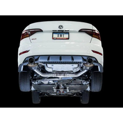 AWE Tuning 18-21 Volkswagen Jetta GLI Mk7 Touring Exhaust - Diamond Black Tips (Fits High-Flow DP) - Get it from Bo