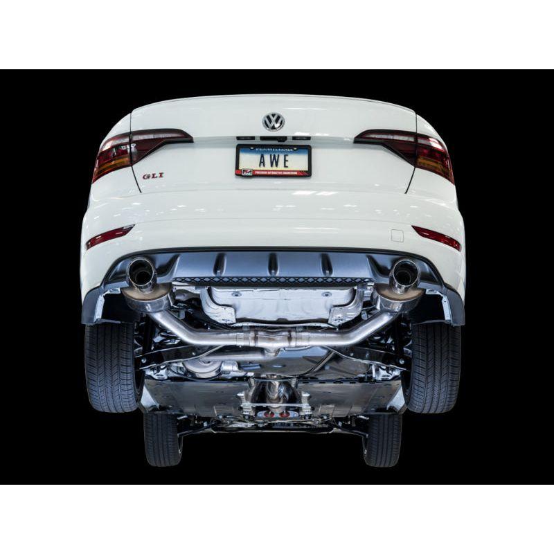 AWE Tuning 18-21 Volkswagen Jetta GLI Mk7 Touring Exhaust - Diamond Black Tips (Fits High-Flow DP) NP Motorsports
