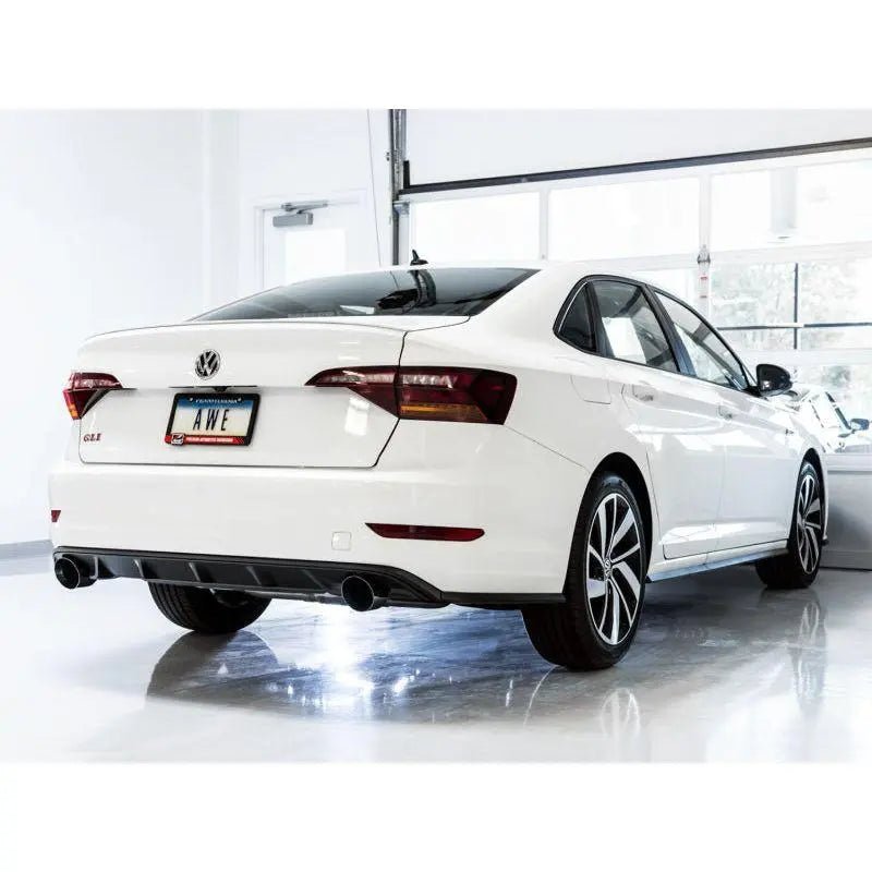 AWE Tuning 18-21 Volkswagen Jetta GLI Mk7 Track Edition Exhaust - Diamond Black Tips (Fits OEM DP) - Get it from Bo