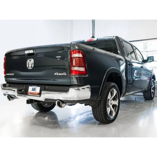 AWE Tuning 19-21 RAM 1500 5.7L (w/Cutouts) 0FG Dual Rear Exit Cat-Back Exhaust - Chrome Silver Tips - Get it from Bo