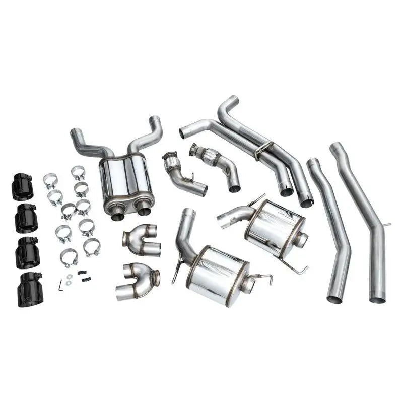 AWE Tuning 19-23 Audi C8 S6/S7 2.9T V6 AWD Touring Edition Exhaust - Diamond Black Tips - Get it from Bo
