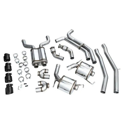 AWE Tuning 19-23 Audi C8 S6/S7 2.9T V6 AWD Touring Edition Exhaust - Diamond Black Tips - Get it from Bo